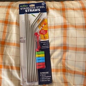 New! Unopened! Metal drinking straws